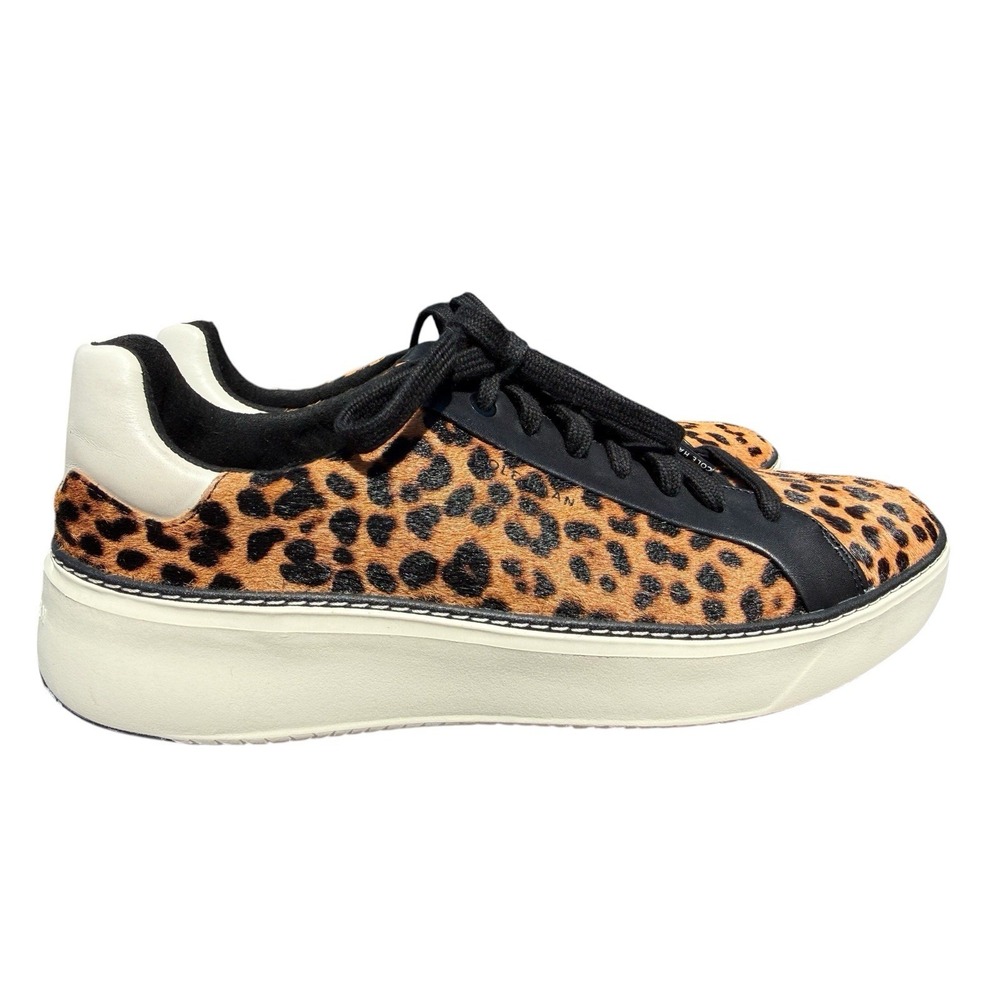 Cole Haan GrandPro Topspin Leopard Print Sneakers Calf Hair W34461 Womens 11B